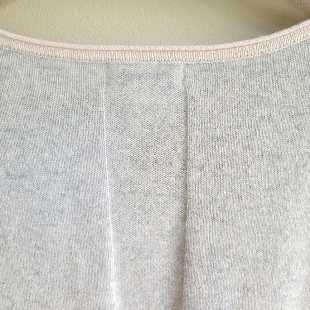 Club Monaco Cashmere Crew Neck Pullover Sweater Peach Gray Women's Small - Picture 4 of 6